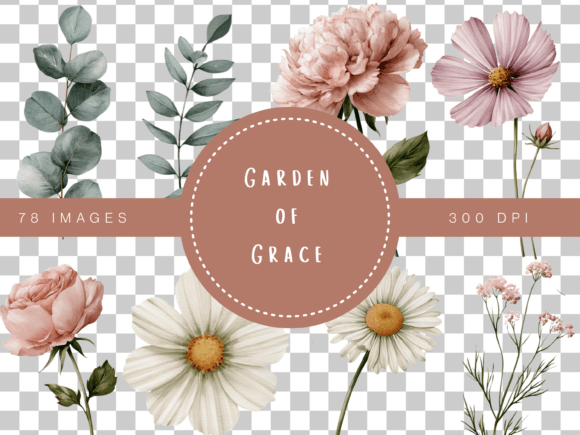 Download Garden of Grace Watercolor Floral Clipar - Race Collection