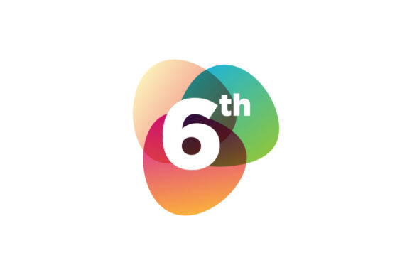 Download Number Sixth Logo Colorful Design Vector - Colorful Collection