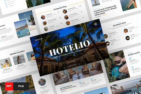 Download Hotelio - Hotel &amp; Restaurant Powerpoint - Hot Collection