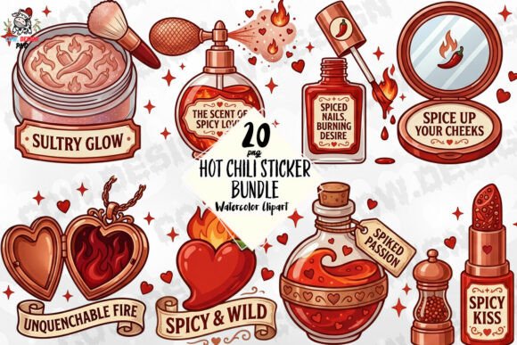 Download Hot Chili Sticker Bundle PNG - Hot Collection